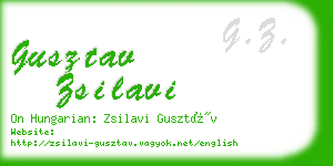 gusztav zsilavi business card